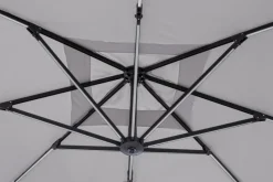 Online Bizzotto OMBRELLONE BRACCIO CON LED IN ALLUMINIO 3X3 ANTRACITE - INES