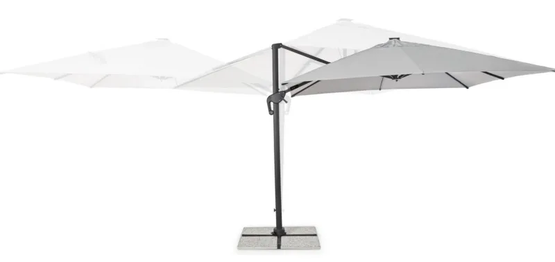 Online Bizzotto OMBRELLONE BRACCIO CON LED IN ALLUMINIO 3X3 ANTRACITE - INES