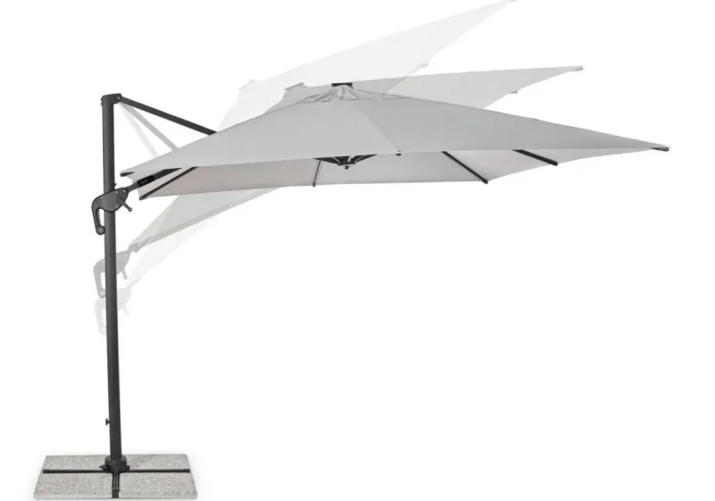 Online Bizzotto OMBRELLONE BRACCIO CON LED IN ALLUMINIO 3X3 ANTRACITE - INES