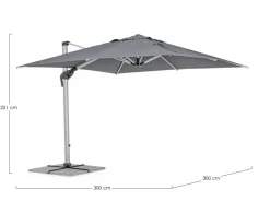 New Bizzotto OMBRELLONE BRACCIO IN ALLUMINIO 3X3 - INES