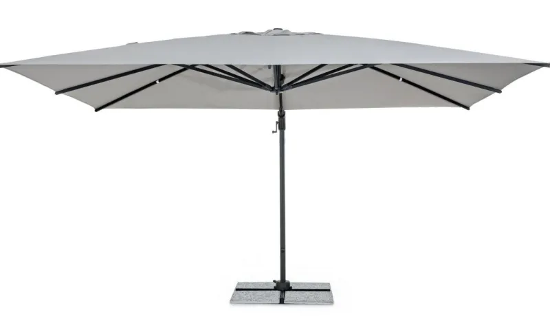 New Bizzotto OMBRELLONE BRACCIO IN ALLUMINIO 3X4 ANTRACITE - INES