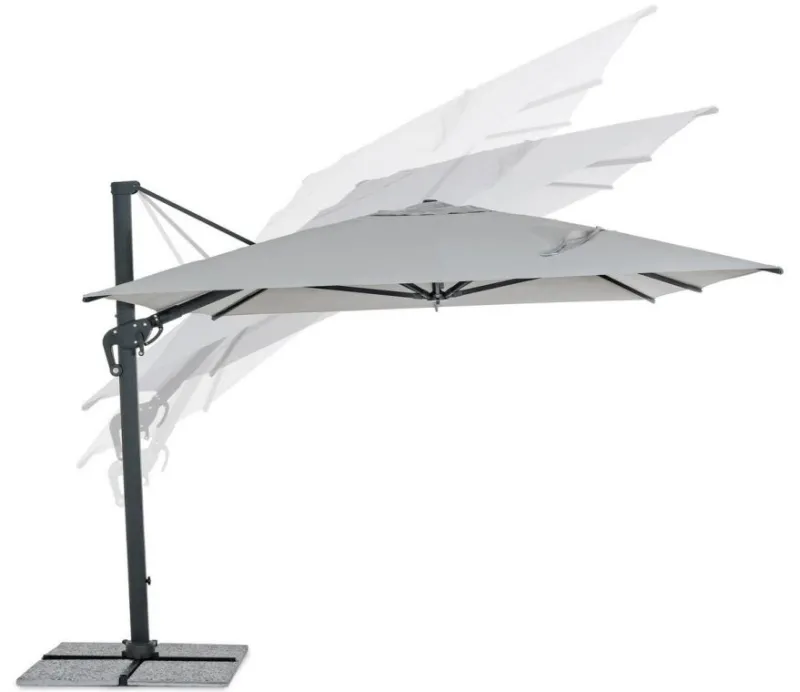 New Bizzotto OMBRELLONE BRACCIO IN ALLUMINIO 3X4 ANTRACITE - INES