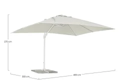 New Bizzotto OMBRELLONE BRACCIO IN ALLUMINIO 3X4 BIANCO - EDEN