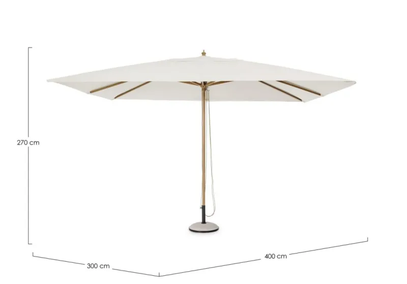 Clearance Bizzotto OMBRELLONE ECLIPSE 3X4 NATURALE