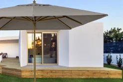 Clearance Bizzotto OMBRELLONE IN ALLUMINIO 3X3 TORTORA - ECLIPSE