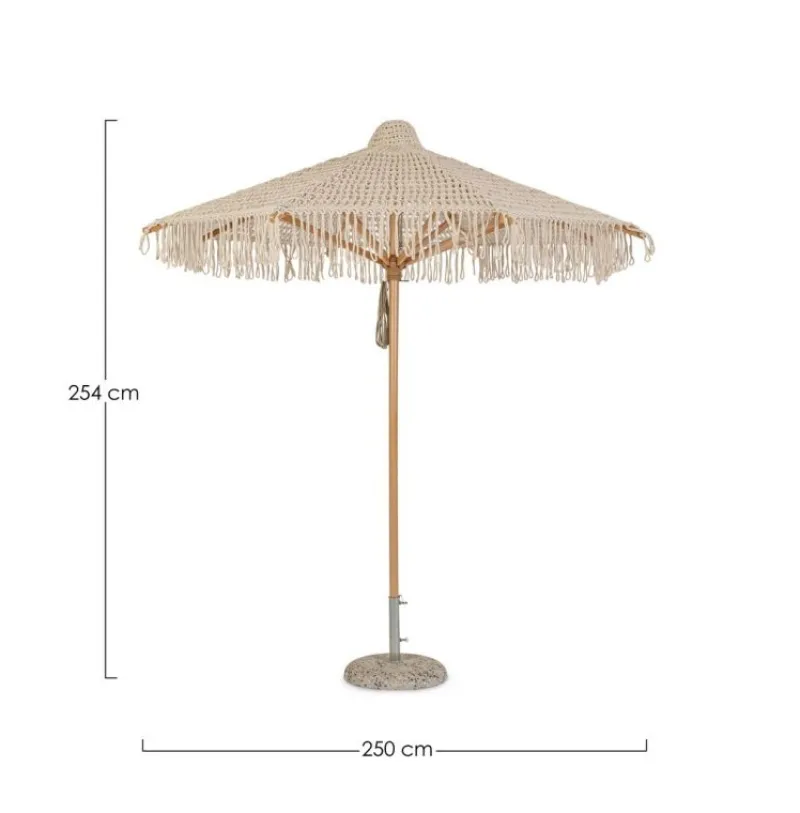 Online Bizzotto OMBRELLONE MACRAME 2.5M NAT