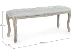 Online Bizzotto PANCA COLOR GRIGIO - MATHILDE