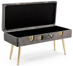 New Bizzotto PANCA CONTENITORE GRIGIO - POLINA