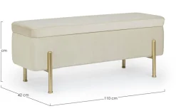 Online Bizzotto PANCA CONTENITORE IN VELLUTO NATURALE - IRINA