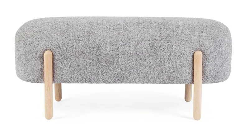 Outlet Bizzotto PANCA EFFETTO BOUCLE' GRIGIO CHIARO - DAYLA