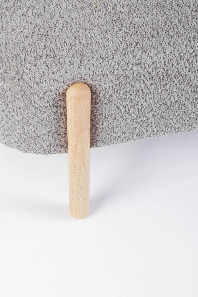 Outlet Bizzotto PANCA EFFETTO BOUCLE' GRIGIO CHIARO - DAYLA