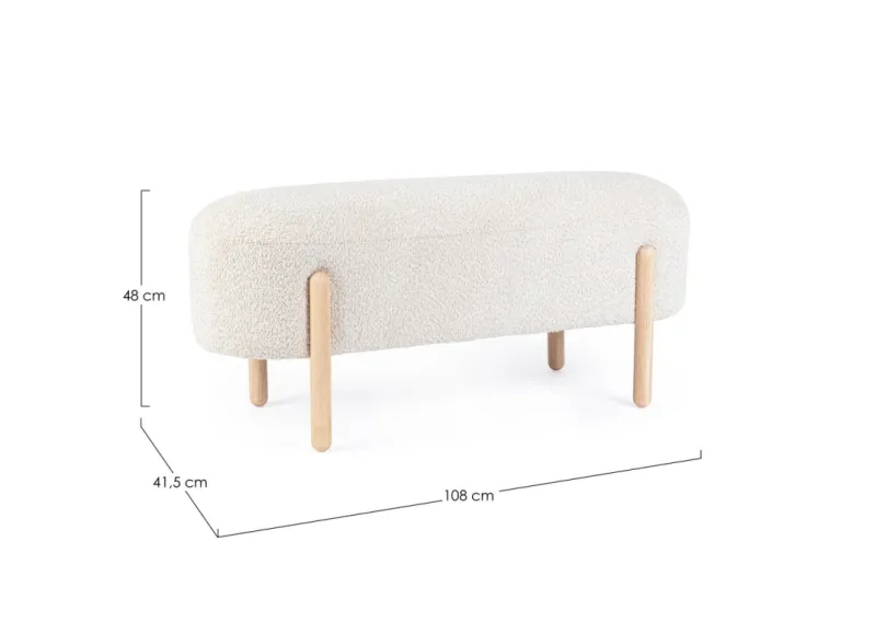 Hot Bizzotto PANCA EFFETTO BOUCLE' NATURALE - DAYLA