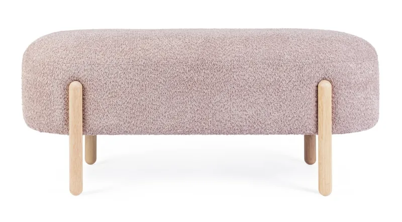 Bizzotto PANCA EFFETTO BOUCLE' ROSA ANTICO - DAYLA