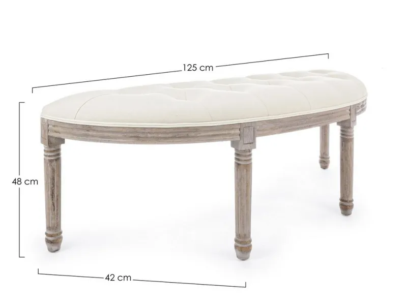 Online Bizzotto PANCA IN TESSUTO NATURALE - TILDE