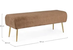 Outlet Bizzotto PANCA IN VELLUTO BRONZO - SELENA