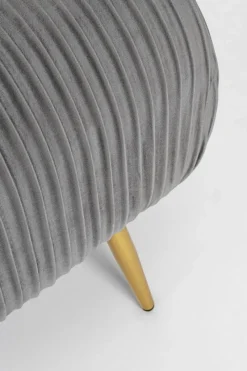 Clearance Bizzotto PANCA IN VELLUTO GRIGIO - SELENA