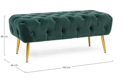 Outlet Bizzotto PANCA IN VELLUTO VERDE - GIACINTA