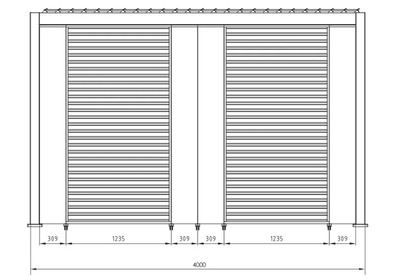 Sale Bizzotto PANNELLO VERTICALE PERGOLA OCEAN BIANCO