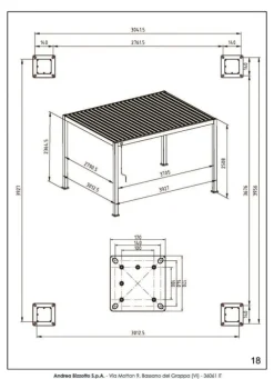 Outlet Bizzotto PERGOLA OCEAN 3X4 ANTRACITE