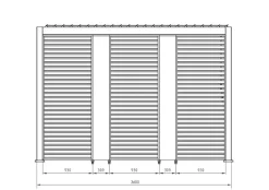 Outlet Bizzotto PERGOLA OCEAN 3.6X7.2 ANTRACITE