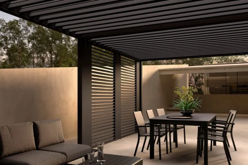 Outlet Bizzotto PERGOLA OCEAN 3.6X7.2 ANTRACITE