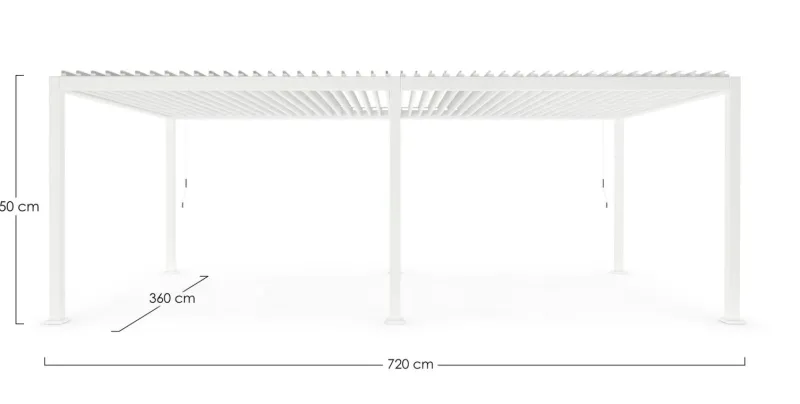 New Bizzotto PERGOLA OCEAN 3.6X7.2 BIANCO