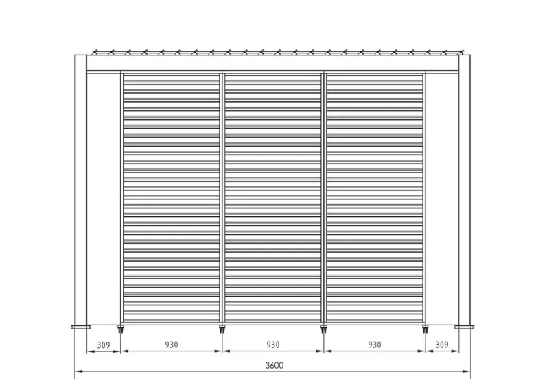 New Bizzotto PERGOLA OCEAN 3.6X7.2 BIANCO
