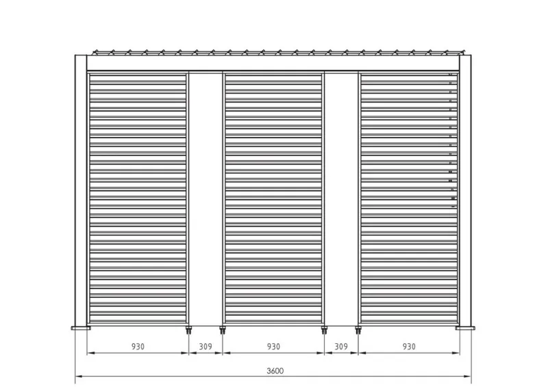 New Bizzotto PERGOLA OCEAN 3.6X7.2 BIANCO
