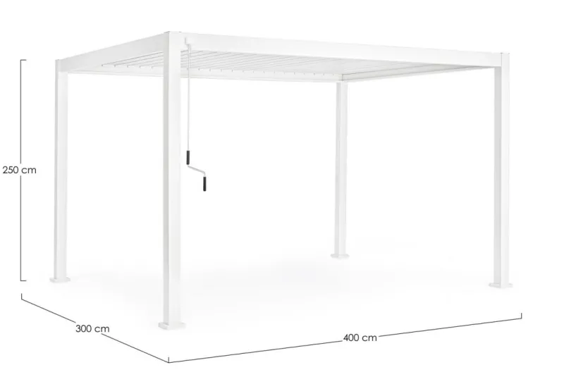 Outlet Bizzotto PERGOLA OCEAN 3X4 BIANCO