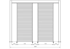 Outlet Bizzotto PERGOLA OCEAN 3X4 BIANCO