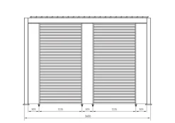 Hot Bizzotto PERGOLA OCEAN 3.6X6 NATURAL-ANTRACITE