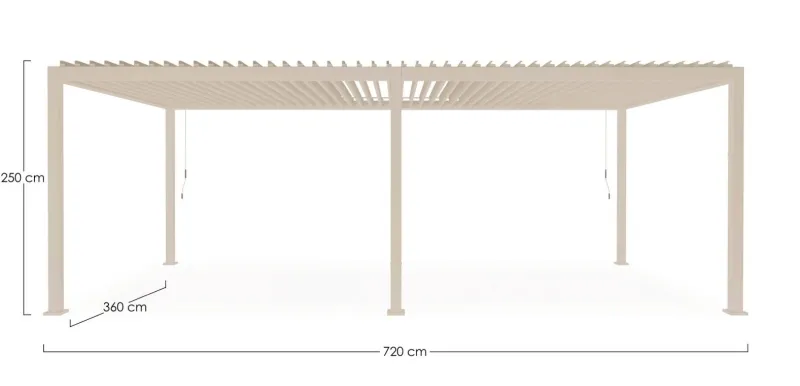 Outlet Bizzotto PERGOLA OCEAN 3.6X7.2 SETA