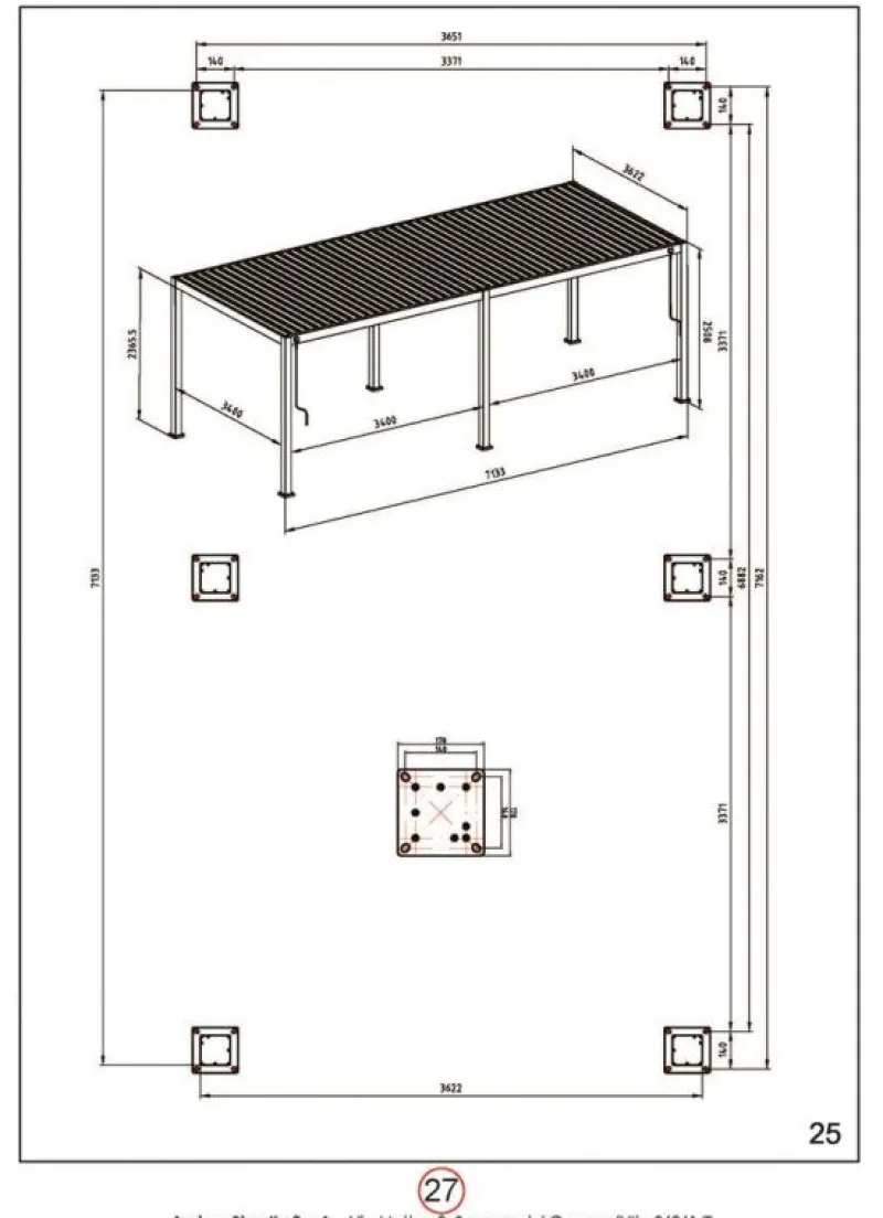Outlet Bizzotto PERGOLA OCEAN 3.6X7.2 SETA