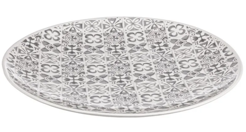 Outlet Bizzotto PIATTO DECORATIVO ARES CR GRIGIO