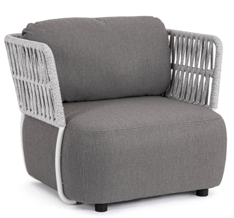 Clearance Bizzotto POLTRONA BIANCO/GRIGIO - PALMER