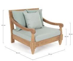 Best Bizzotto POLTRONA C-C BALI AQUA - FSC