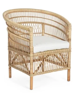 Hot Bizzotto POLTRONA CON CUSCINO IN FIBRE NATURALI - JOSEFINA
