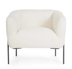 Hot Bizzotto POLTRONA EFFETTO BOUCLE' BIANCO - CLAUDINE