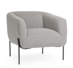 New Bizzotto POLTRONA EFFETTO BOUCLE' GRIGIO - CLAUDINE