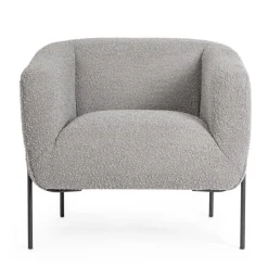 New Bizzotto POLTRONA EFFETTO BOUCLE' GRIGIO - CLAUDINE