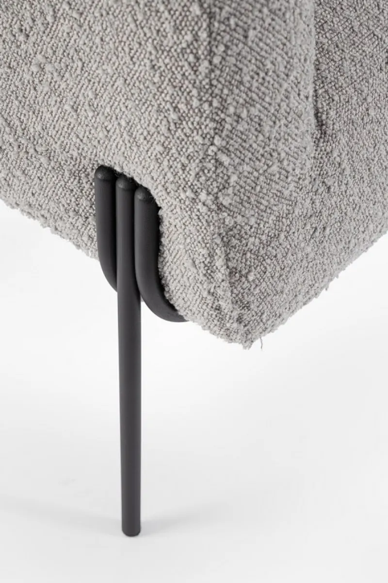 New Bizzotto POLTRONA EFFETTO BOUCLE' GRIGIO - CLAUDINE