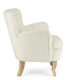 Outlet Bizzotto POLTRONA EFFETTO BOUCLE' PANNA - ORLINS