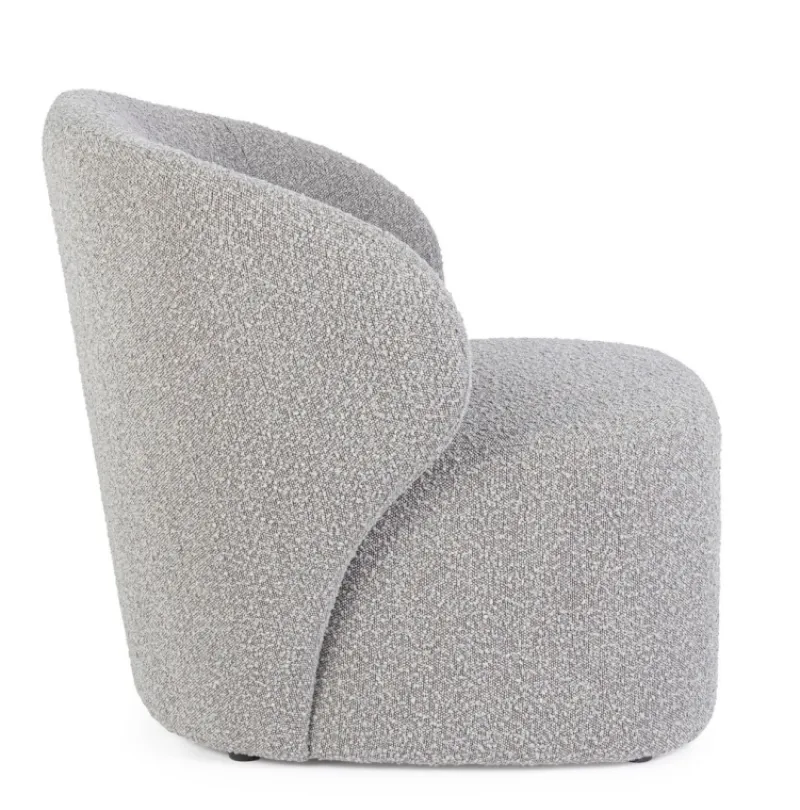 Outlet Bizzotto POLTRONA EFFETTO BUCLE' GRIGIO - BABILA