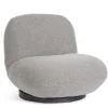 New Bizzotto POLTRONA GIREVOLE EFFETTO BOUCLE' GRIGIO - MARGOT