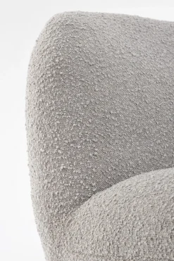 New Bizzotto POLTRONA GIREVOLE EFFETTO BOUCLE' GRIGIO - MARGOT