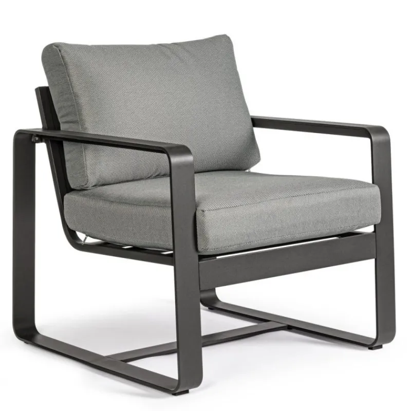 Sale Bizzotto POLTRONA IN ALLUMINIO ANTRACITE YK13 - MERRIGAN