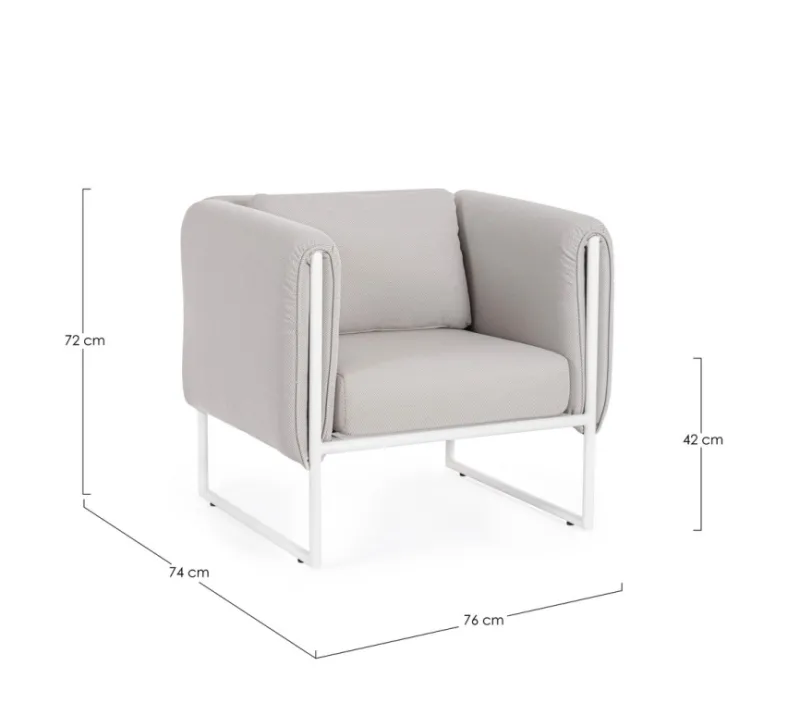 Clearance Bizzotto POLTRONA IN ALLUMINIO SABBIA - PIXEL