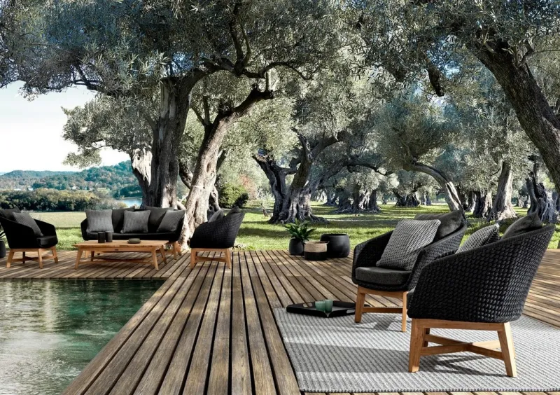 Outlet Bizzotto POLTRONA IN CORDA PER ESTERNO ANTRACITE - COACHELLA