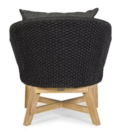 Outlet Bizzotto POLTRONA IN CORDA PER ESTERNO ANTRACITE - COACHELLA