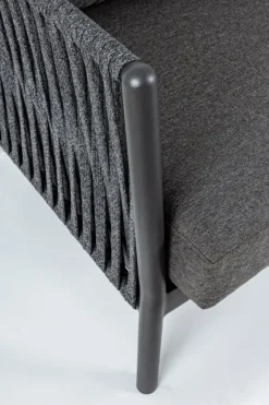 New Bizzotto POLTRONA IN CORDA PER ESTERNO ANTRACITE WG21 - FLORENCIA